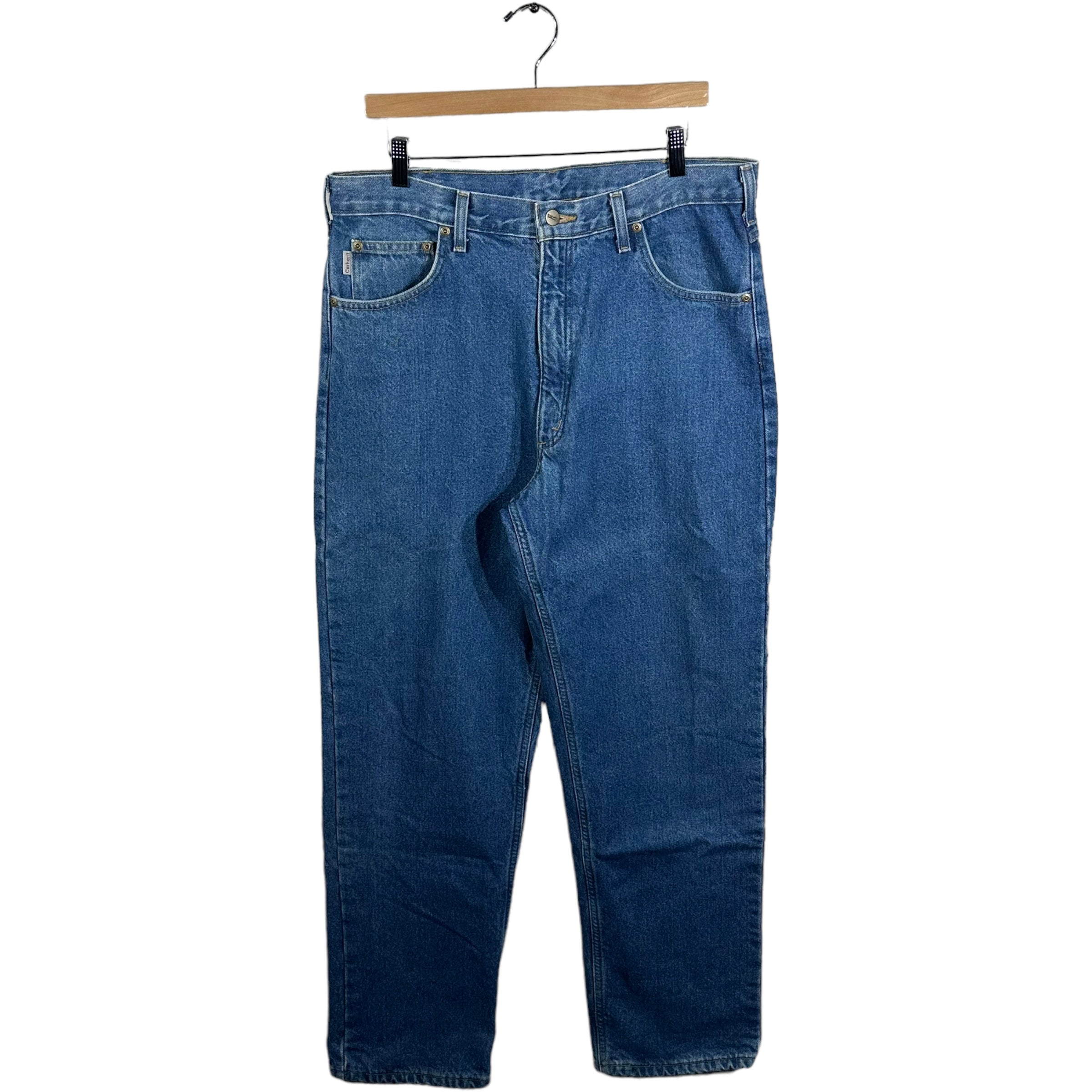 Vintage Carhartt Flannel Lined Straight Leg Denim Jeans