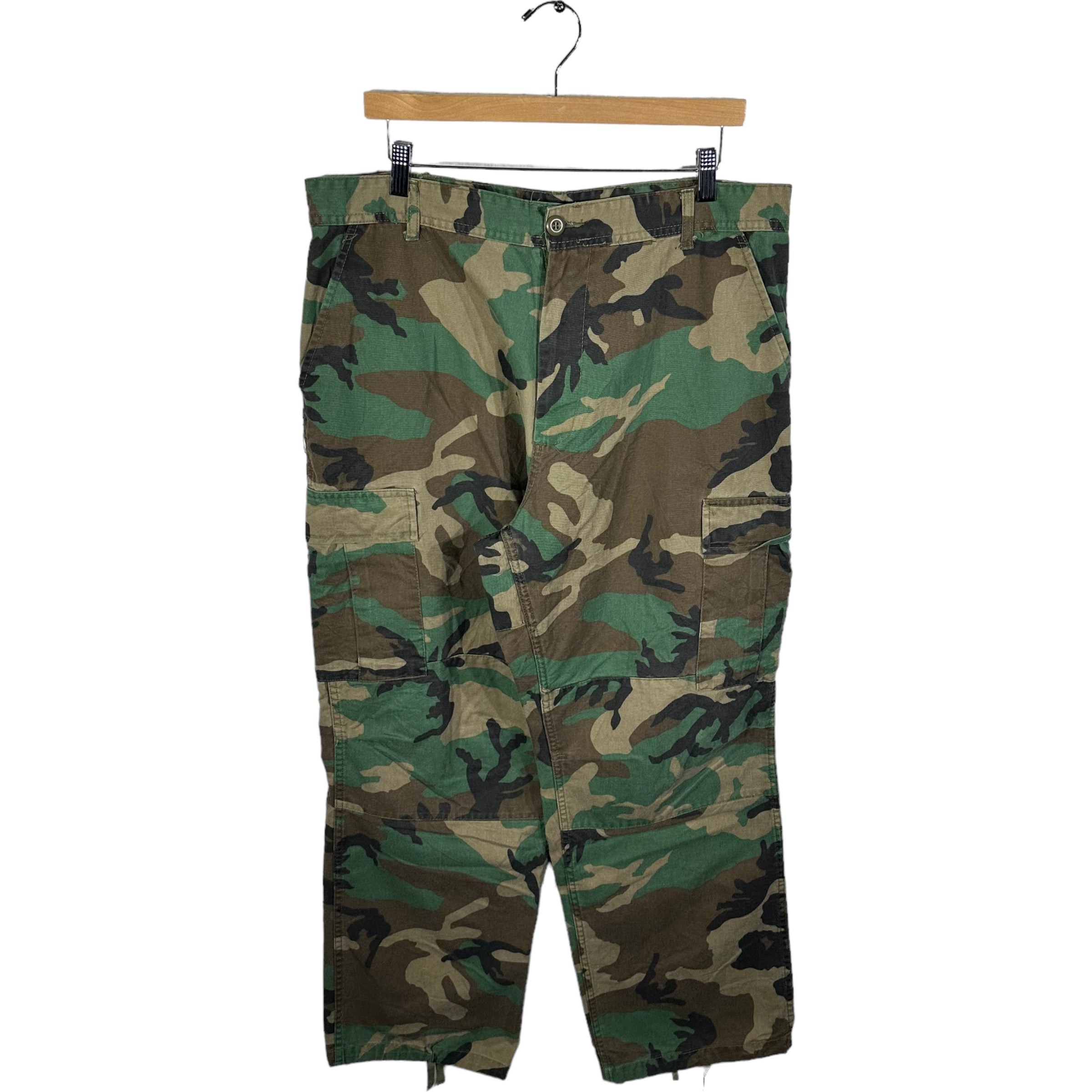 Vintage Military Double Knee Cargo Camo Pants