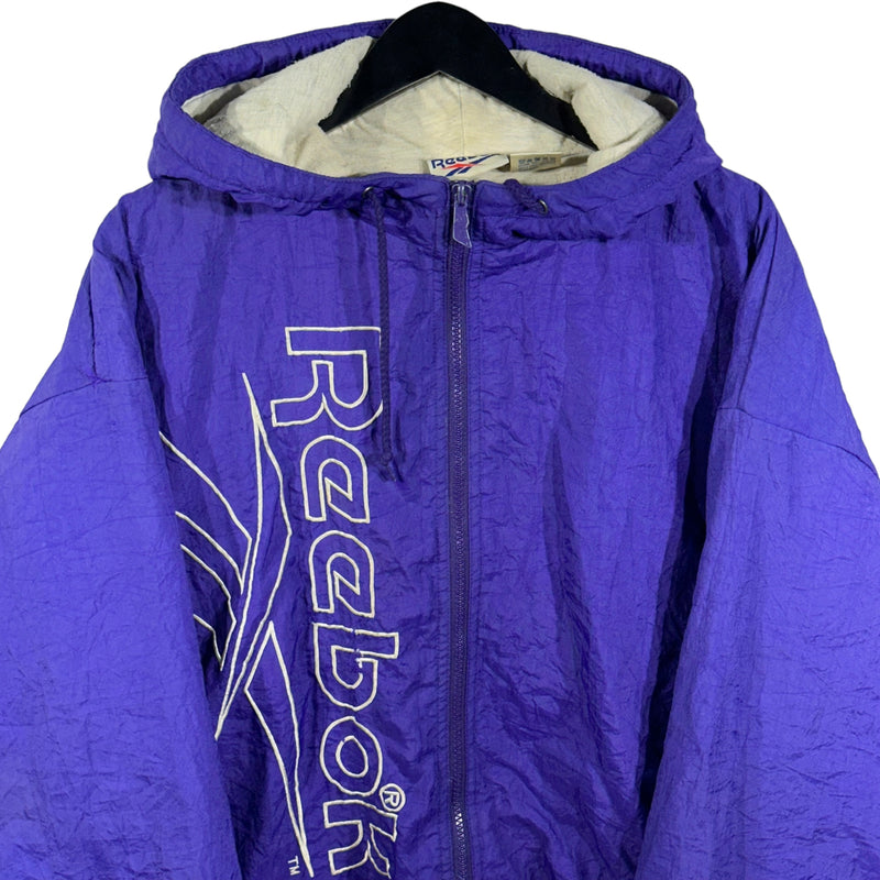 Vintage Reebok Full Zip Hooded Puffer Jacket