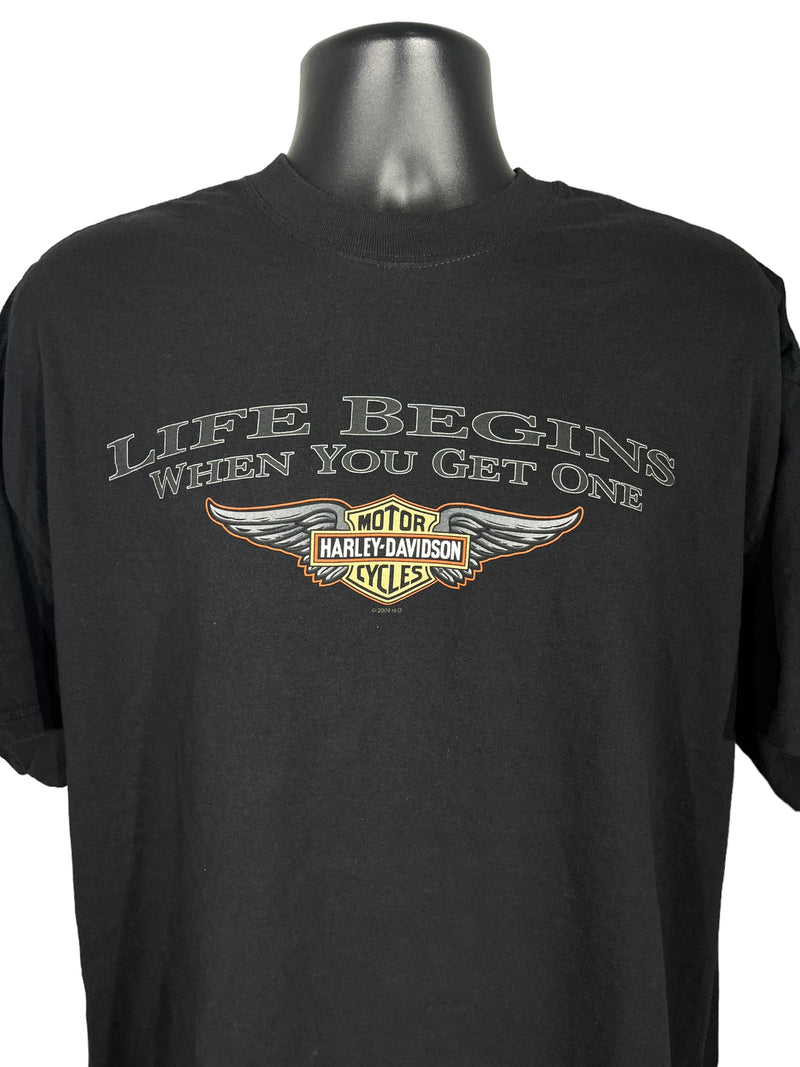 Vintage Harley Davidson Big Emblem Graphic Tee