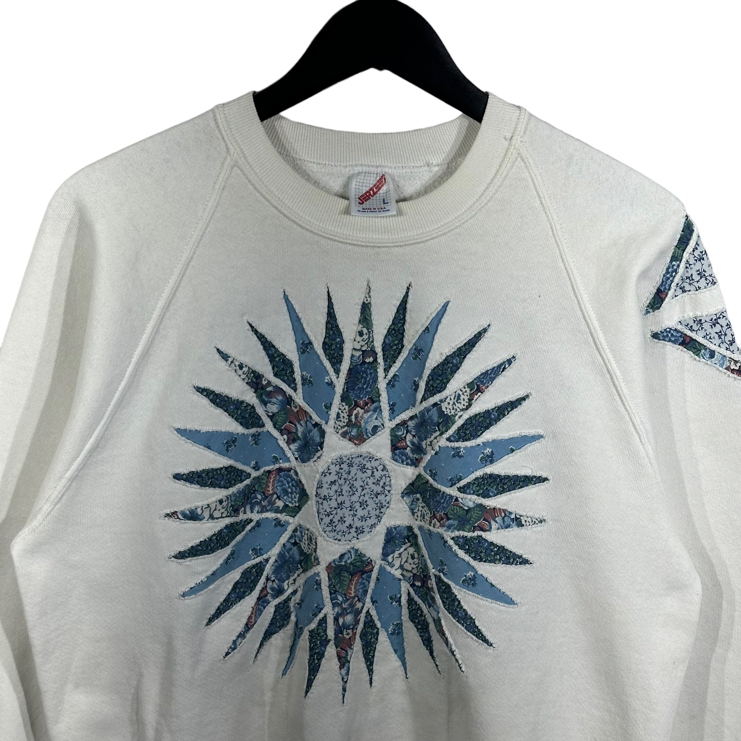 Vintage Jerzees Snowflake Cut & Sew Crewneck