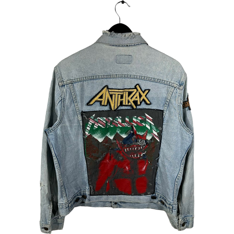 Vintage Anthrax Metallica Harley Davidson Denim Jacket