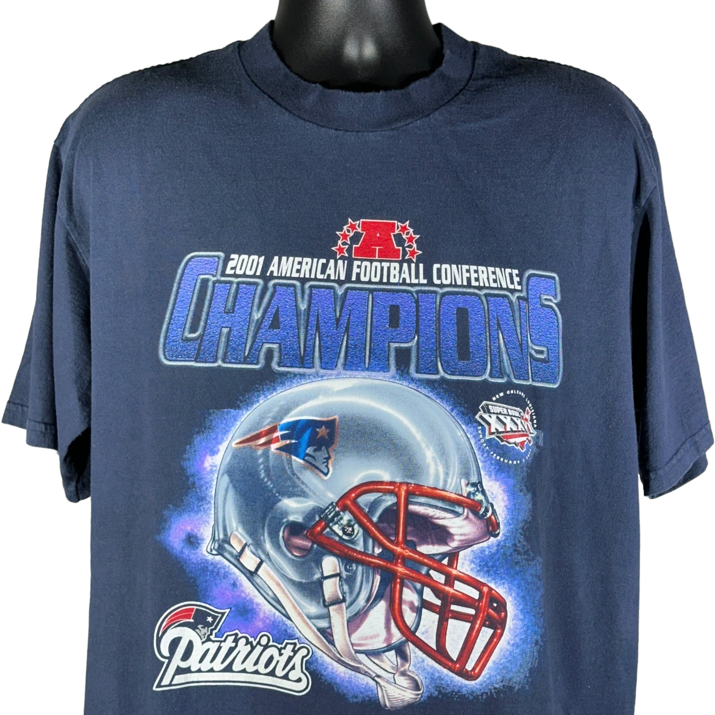 Vintage New England Patriots Super Bowl Champions Tee 2001