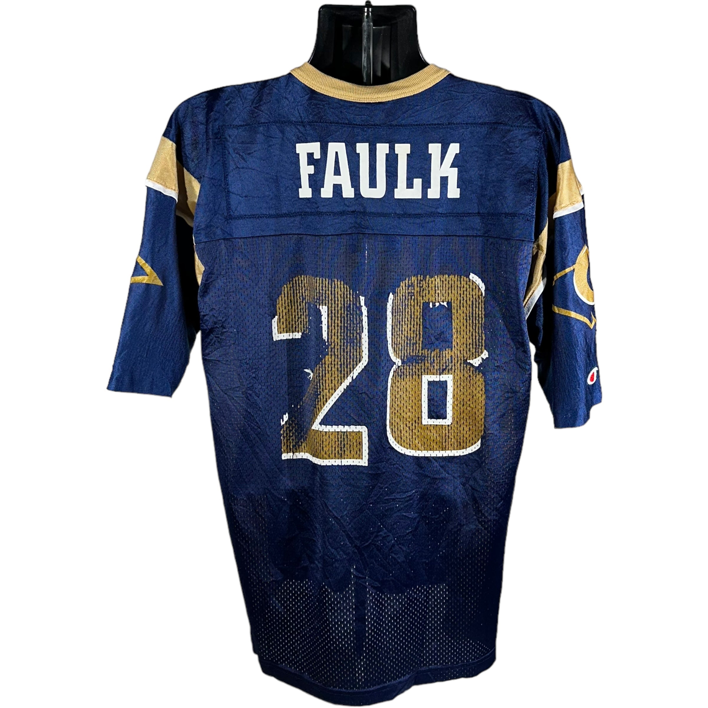 Vintage St. Louis Rams #28 Marshall Faulk Champion Football Jersey