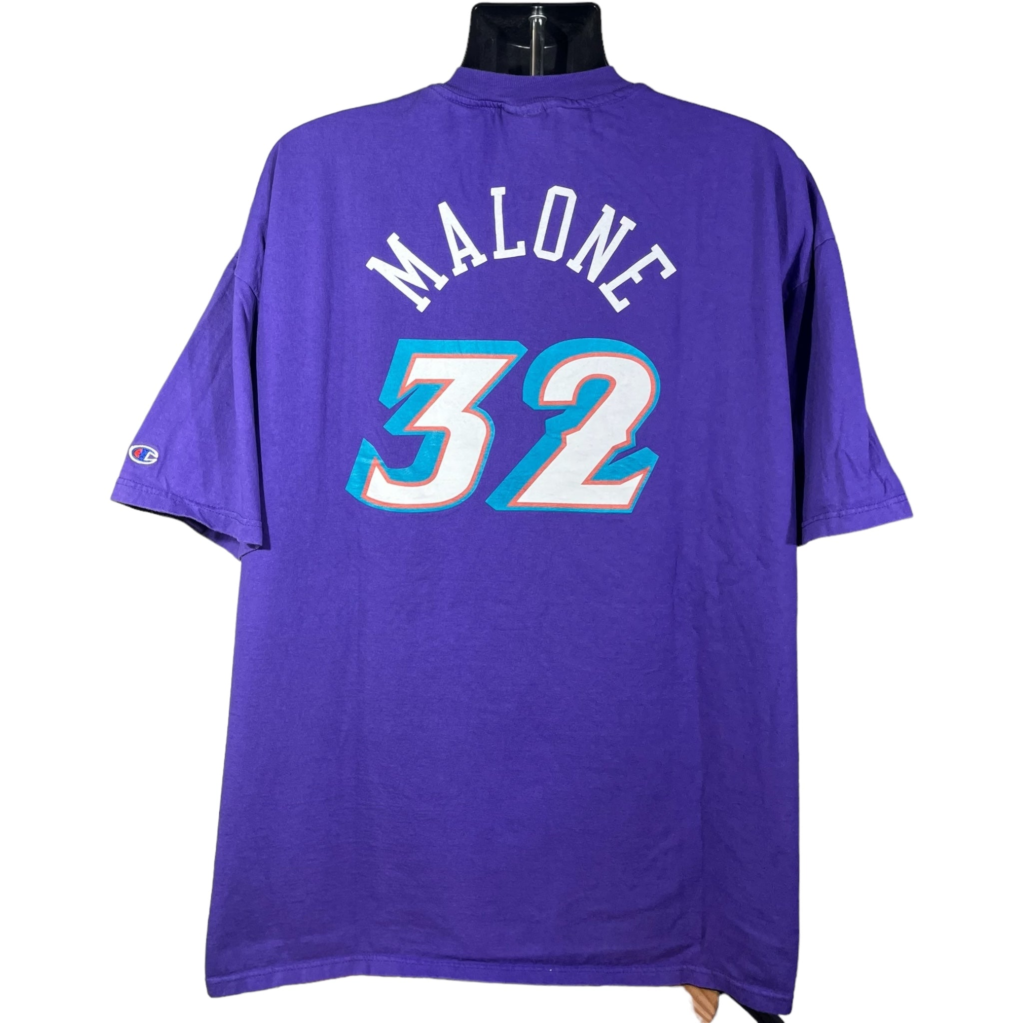 Vintage Champion Utah Jazz #32 Karl Malone Tee