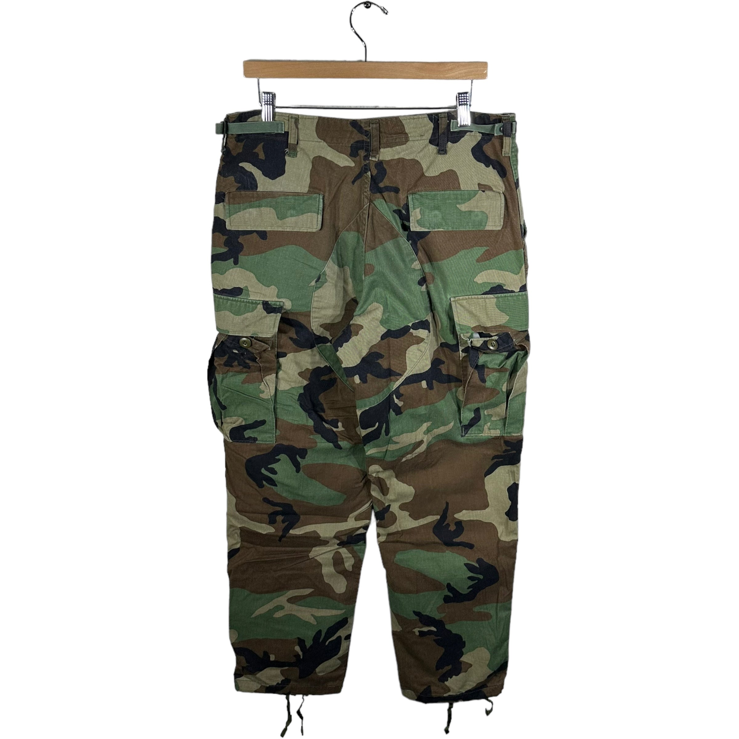 Vintage Military Double Knee Cargo Camo Pants