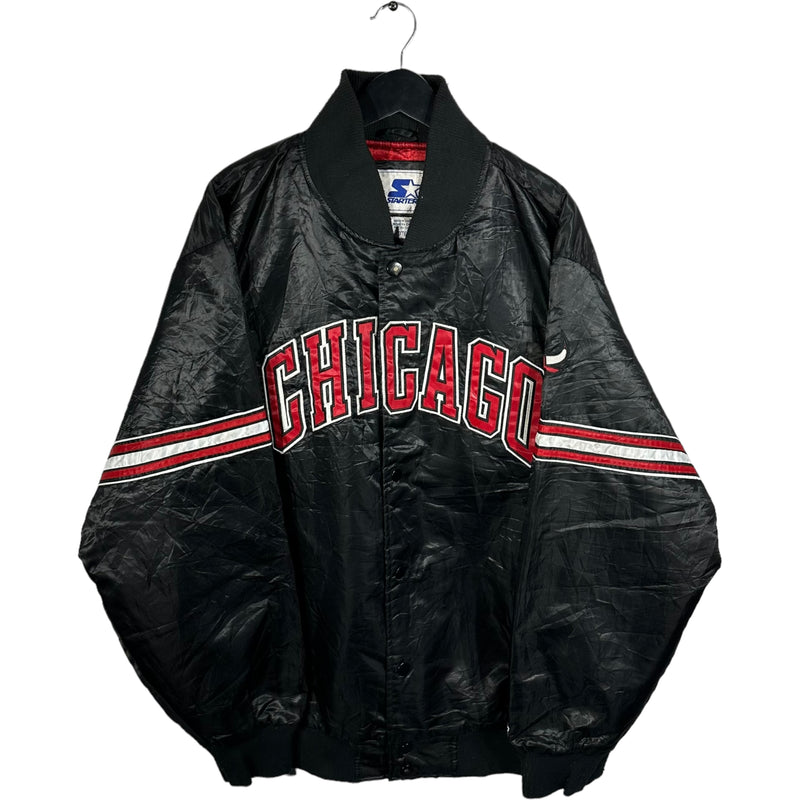 Vintage Chicago Bulls Starter Satin Bomber Jacket