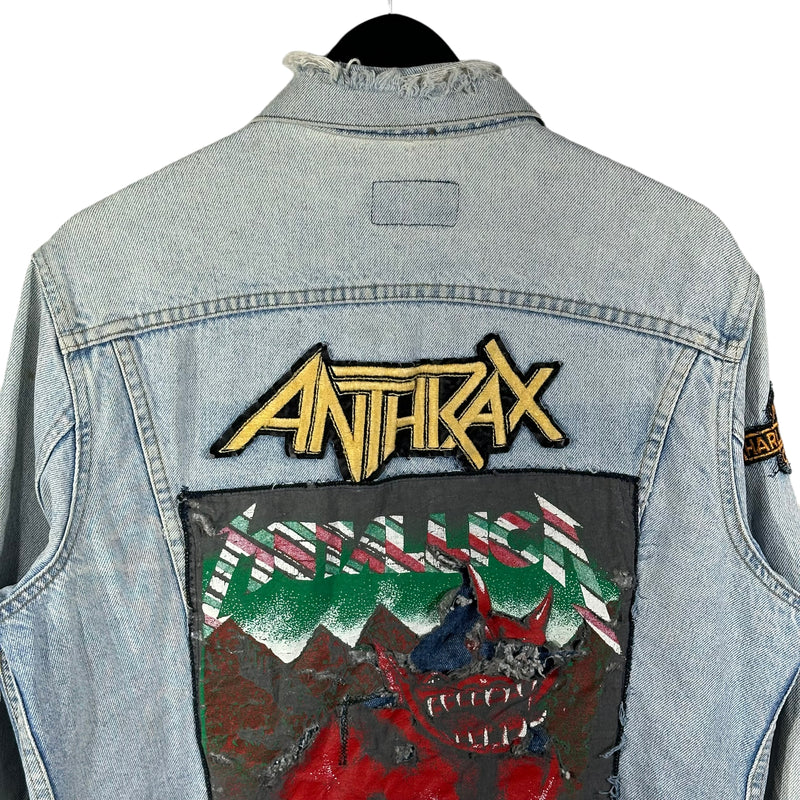 Vintage Anthrax Metallica Harley Davidson Denim Jacket