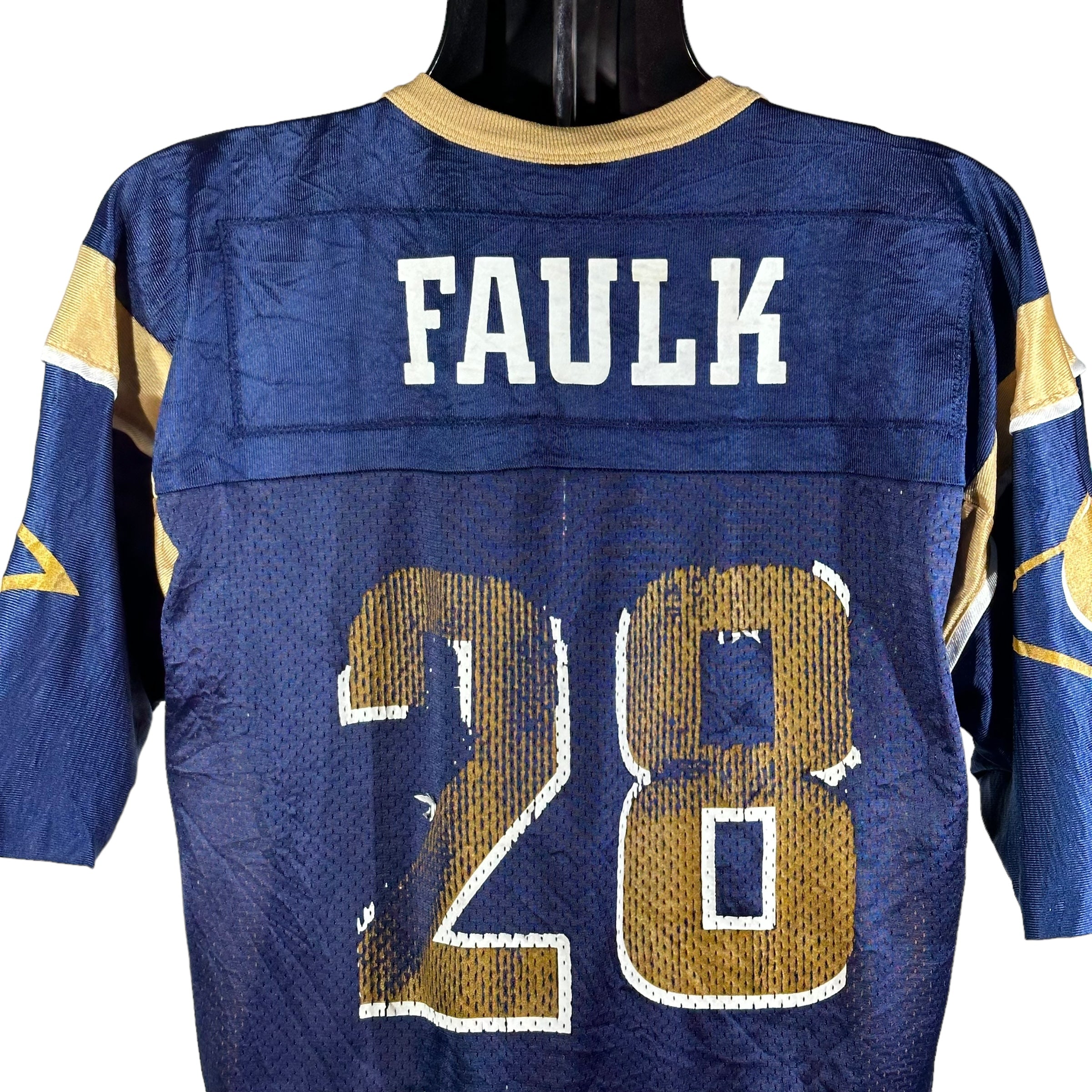 Vintage St. Louis Rams #28 Marshall Faulk Champion Football Jersey