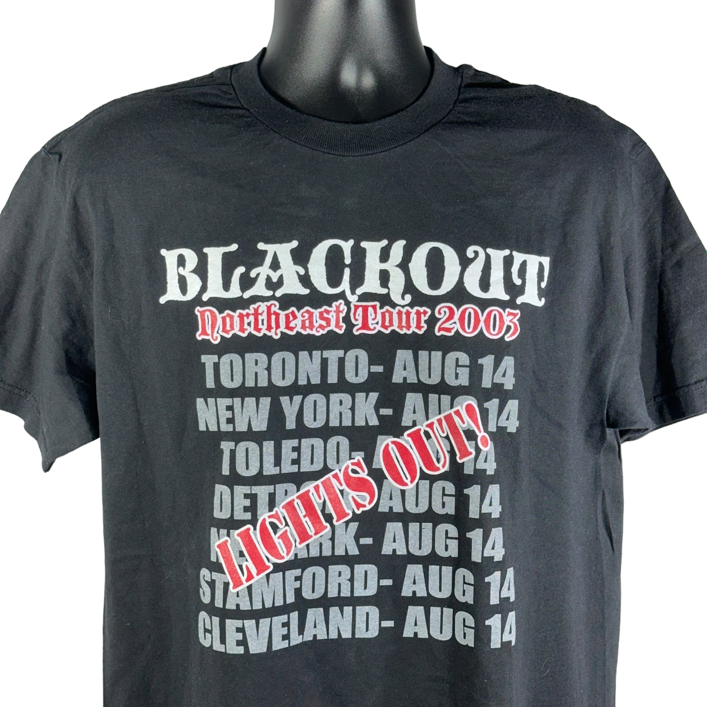 Vintage Blackout Northeast Tour Tee 2003