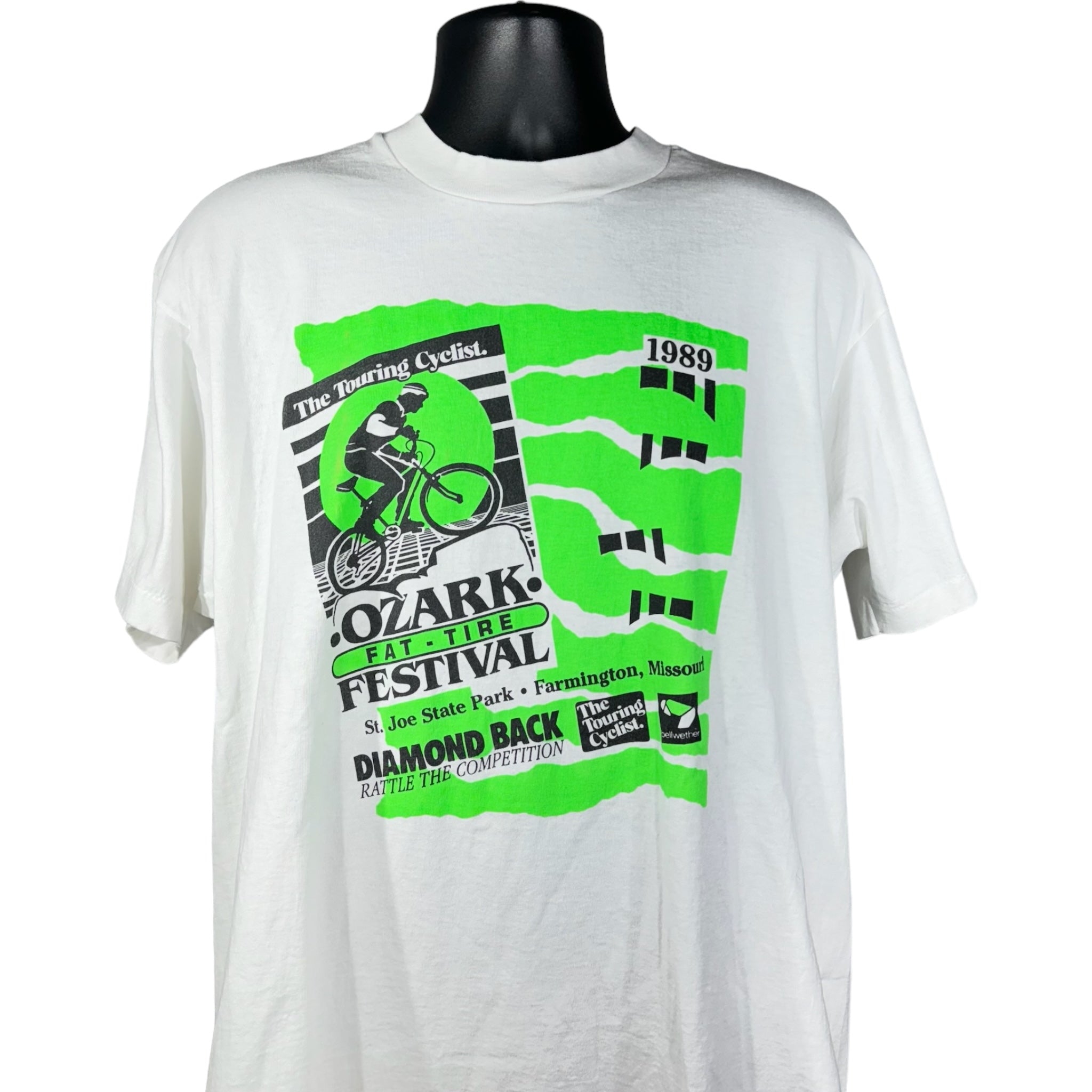 Vintage "The Touring Cyclist" Ozark Fat-Tire Festival Tee 1989