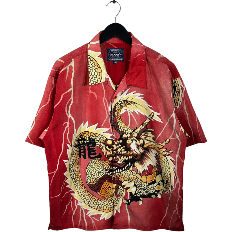 Vintage Dragon Short Sleeve button Up