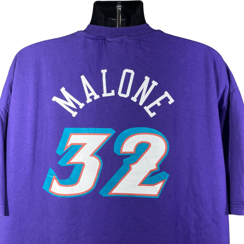 Vintage Champion Utah Jazz #32 Karl Malone Tee