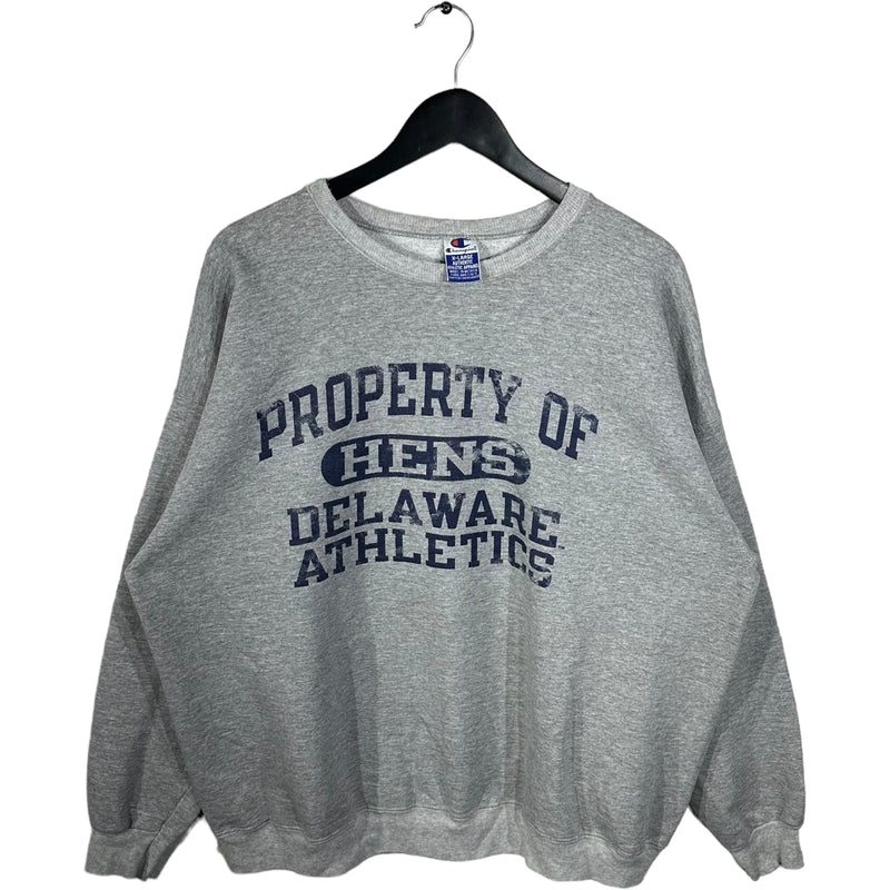 Vintage Champion Property Of Delaware Athletics Crewneck