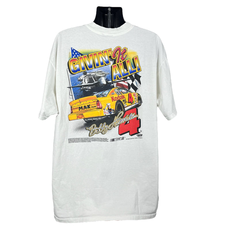 Vintage NASCAR Bobby Hamilton "Full Speed Ahead" Racing Tee 90s