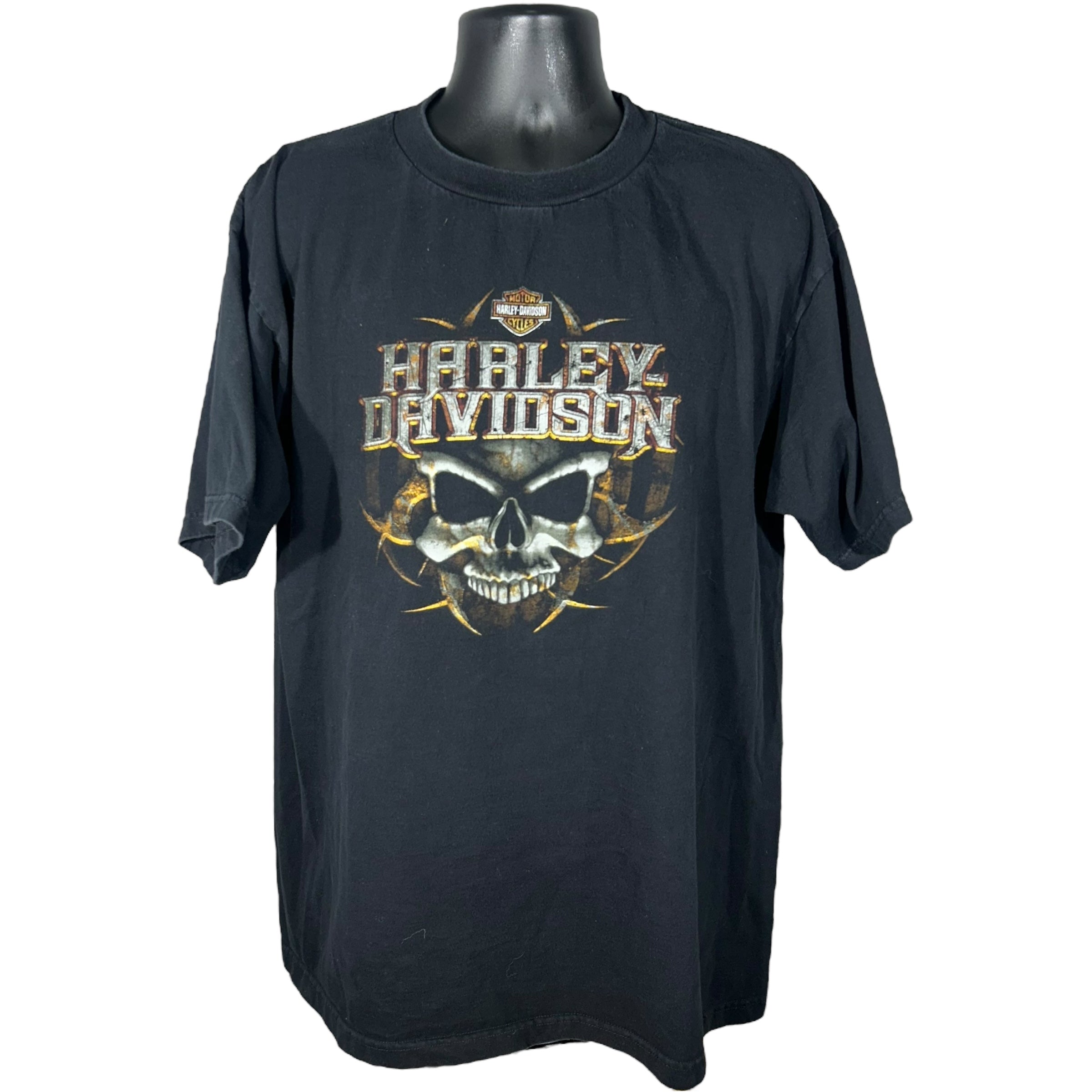 Harley Davidson Chrome Skull Logo Tee