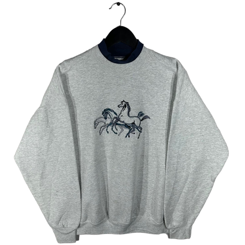 Vintage Three Horses Double Neck Crewneck