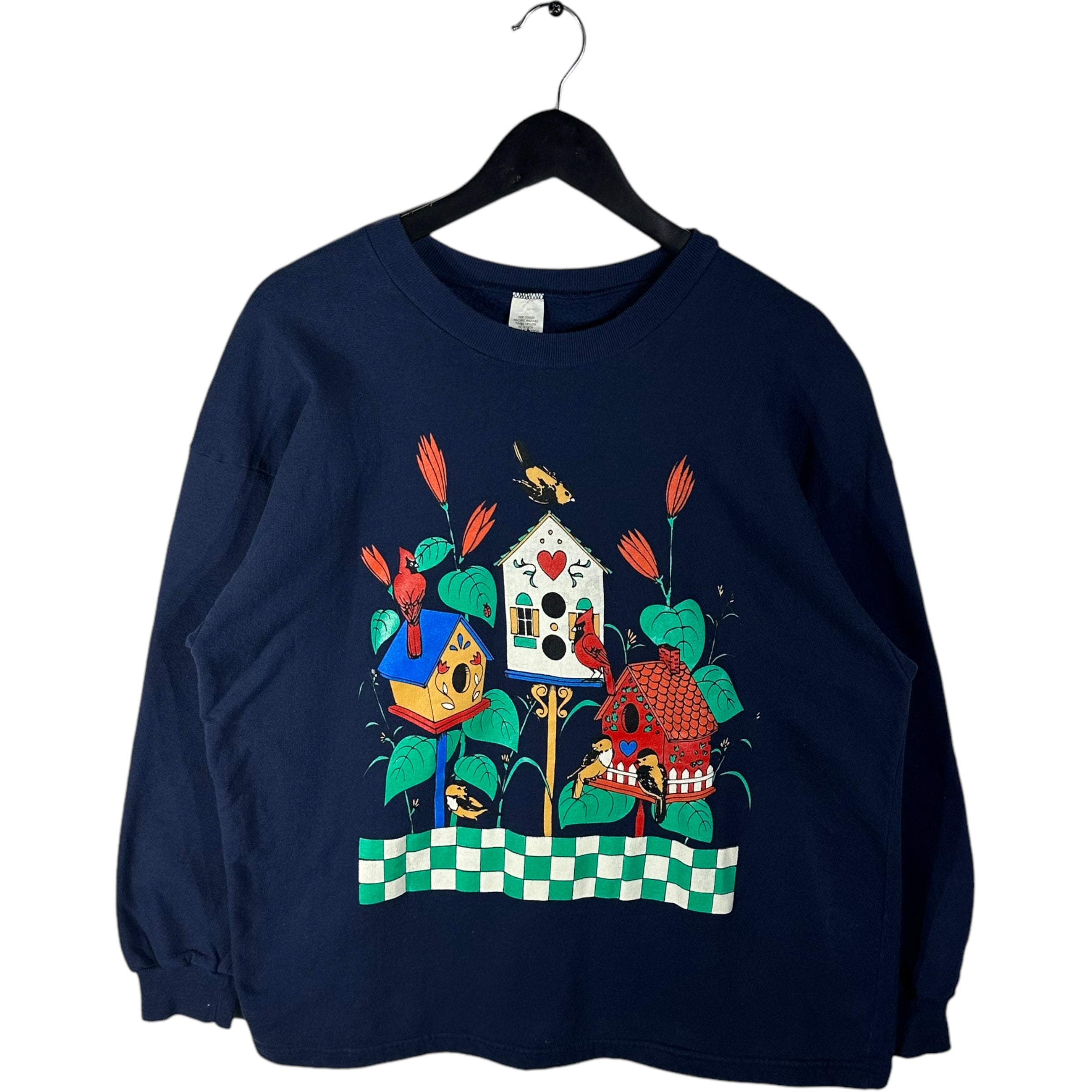 Vintage Birds & Birdhouses Crewneck