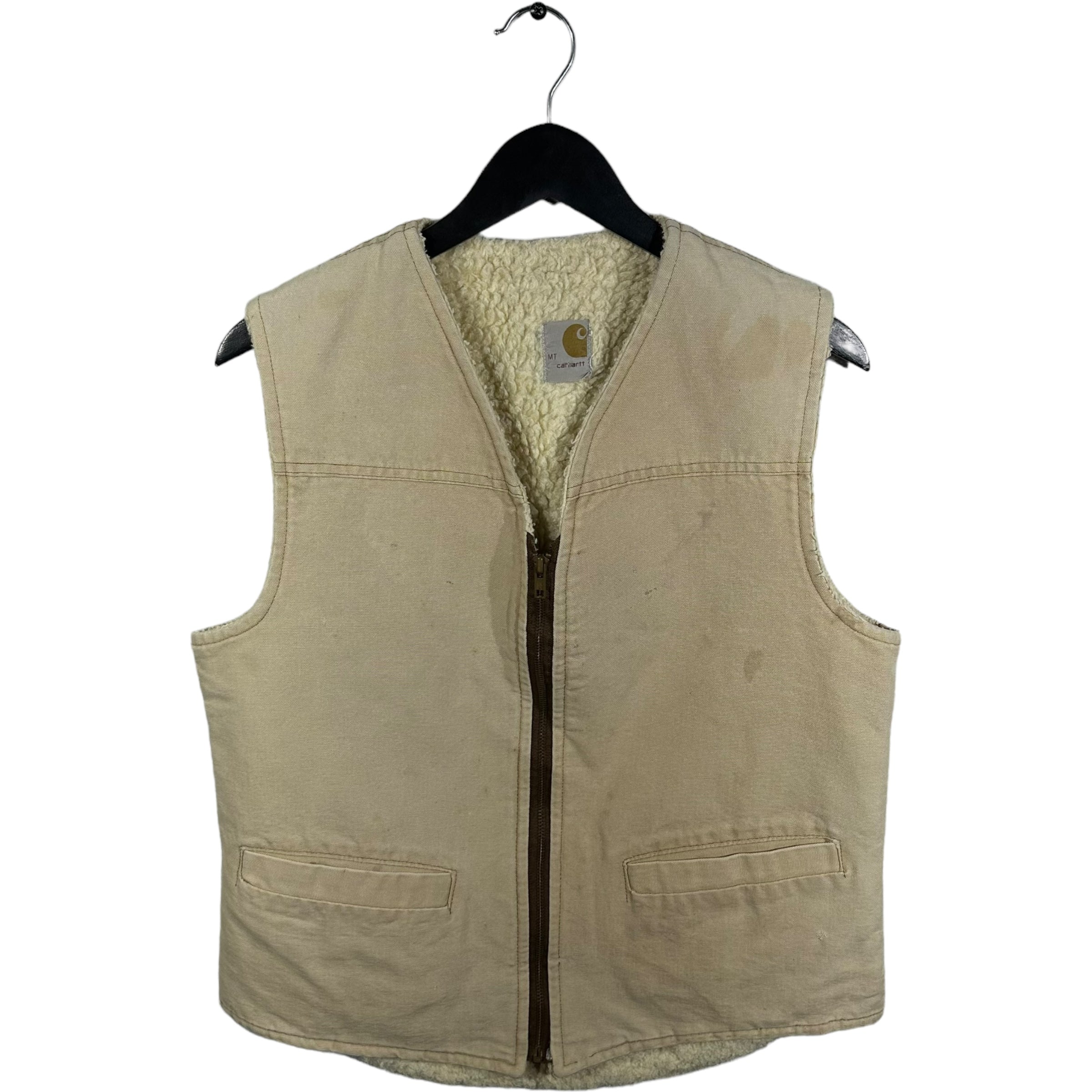 Vintage Carhartt Sherpa Lined Full Zip Vest