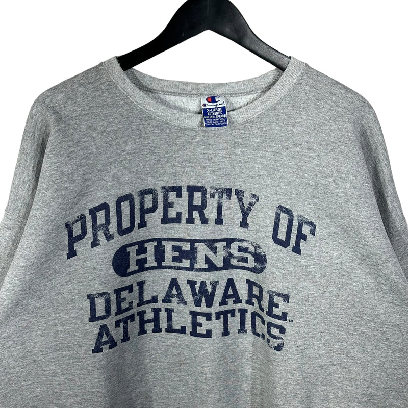 Vintage Champion Property Of Delaware Athletics Crewneck