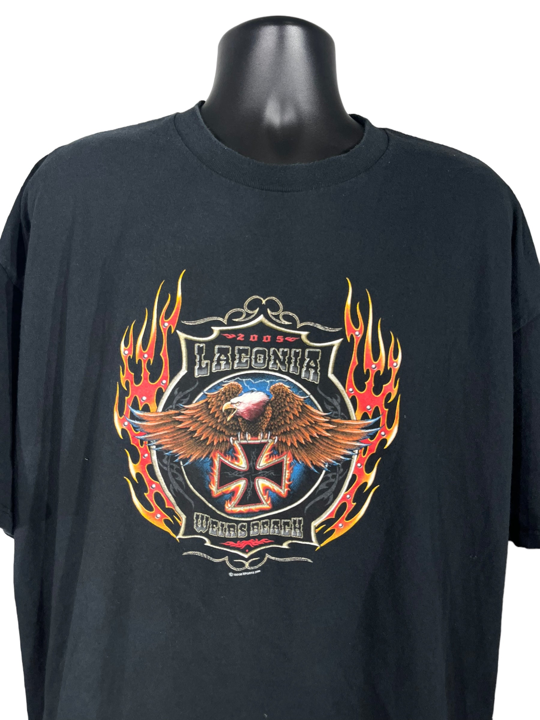 Vintage Harley Davidson Flaming Eagle Graphic Tee