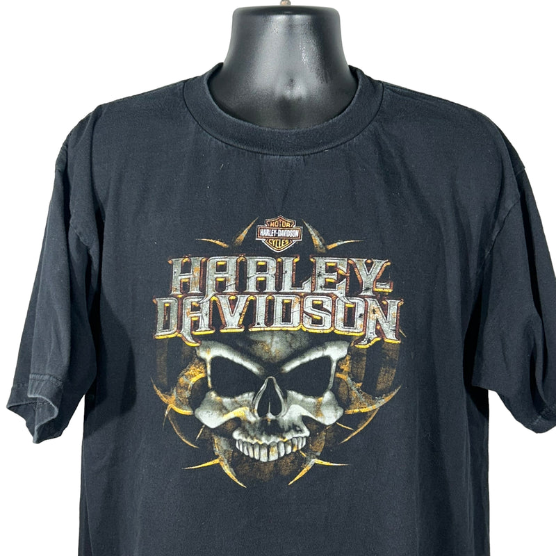 Harley Davidson Chrome Skull Logo Tee