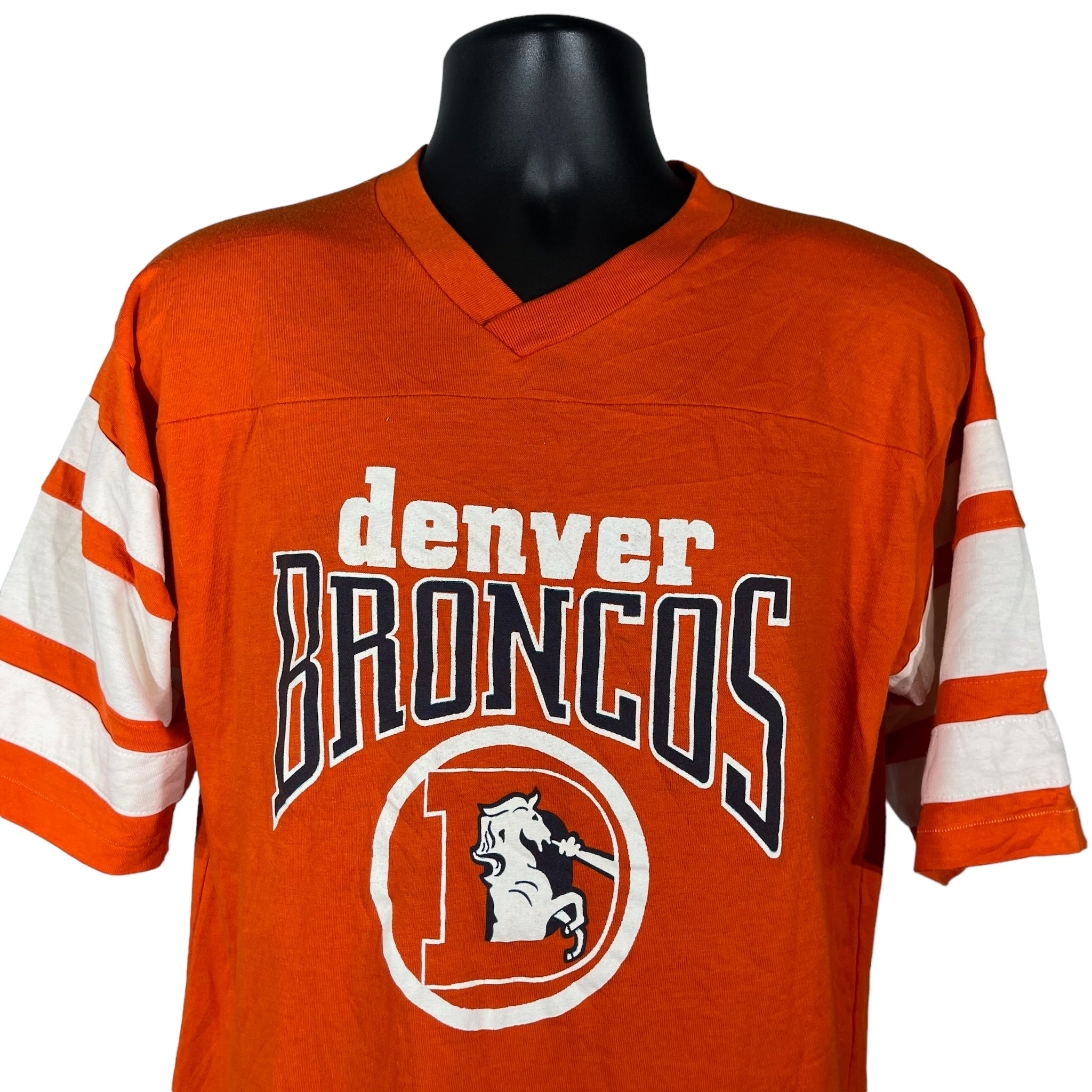 Vintage Denver Broncos V-Neck Tee 80s