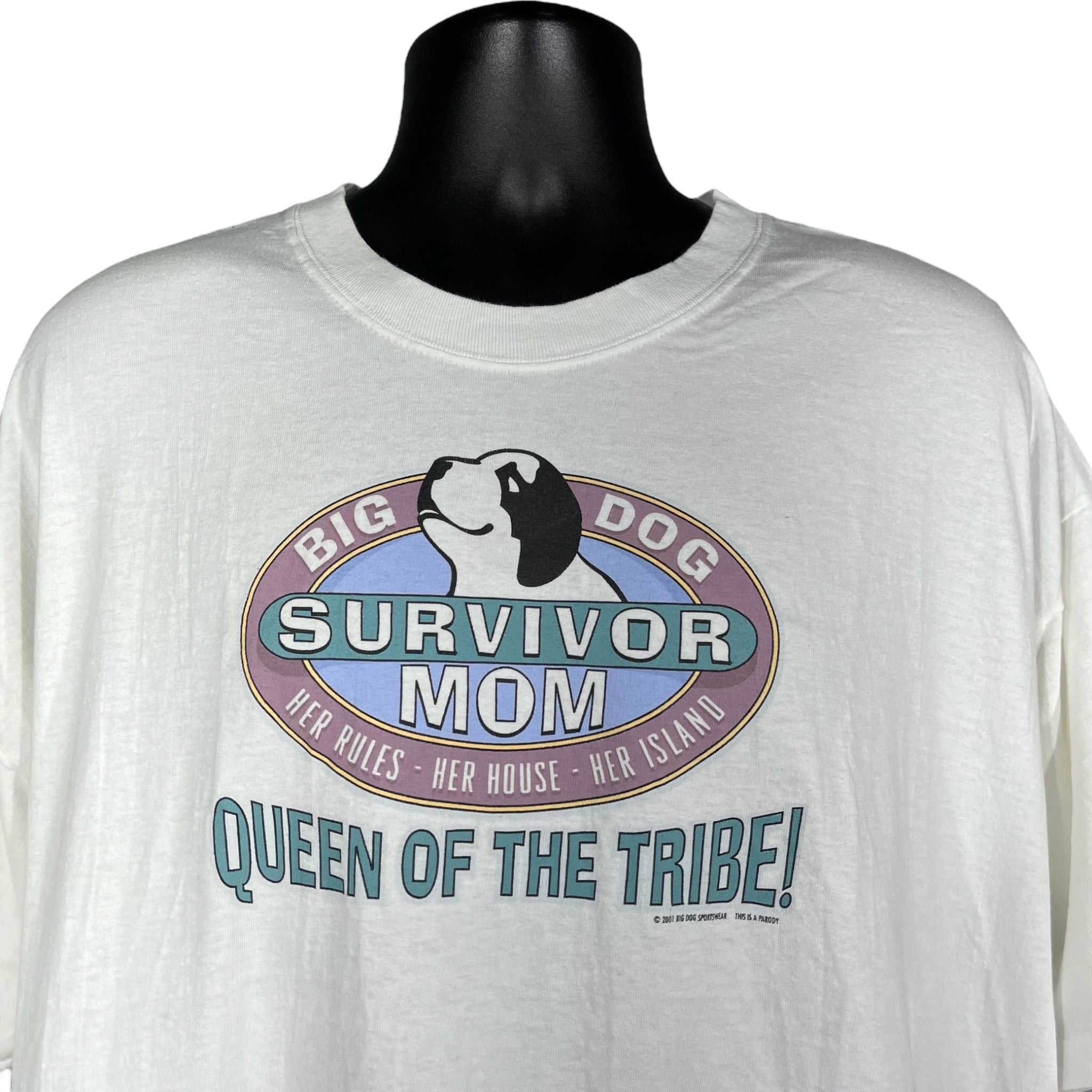 Vintage Big Dogs 'Queen Of The Tribe' Survivor Parody Tee