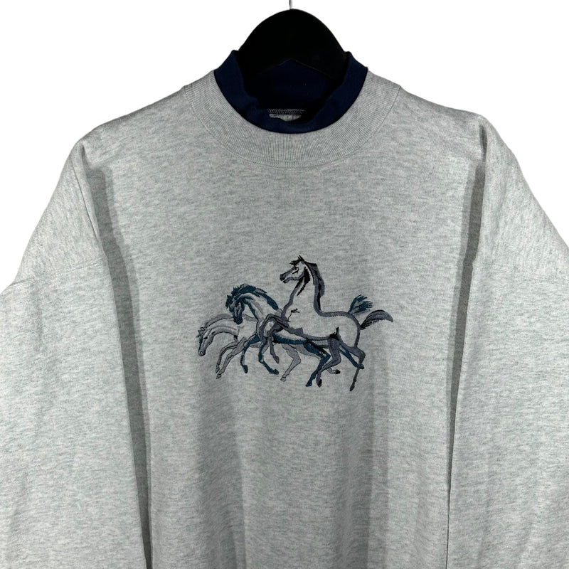 Vintage Three Horses Double Neck Crewneck