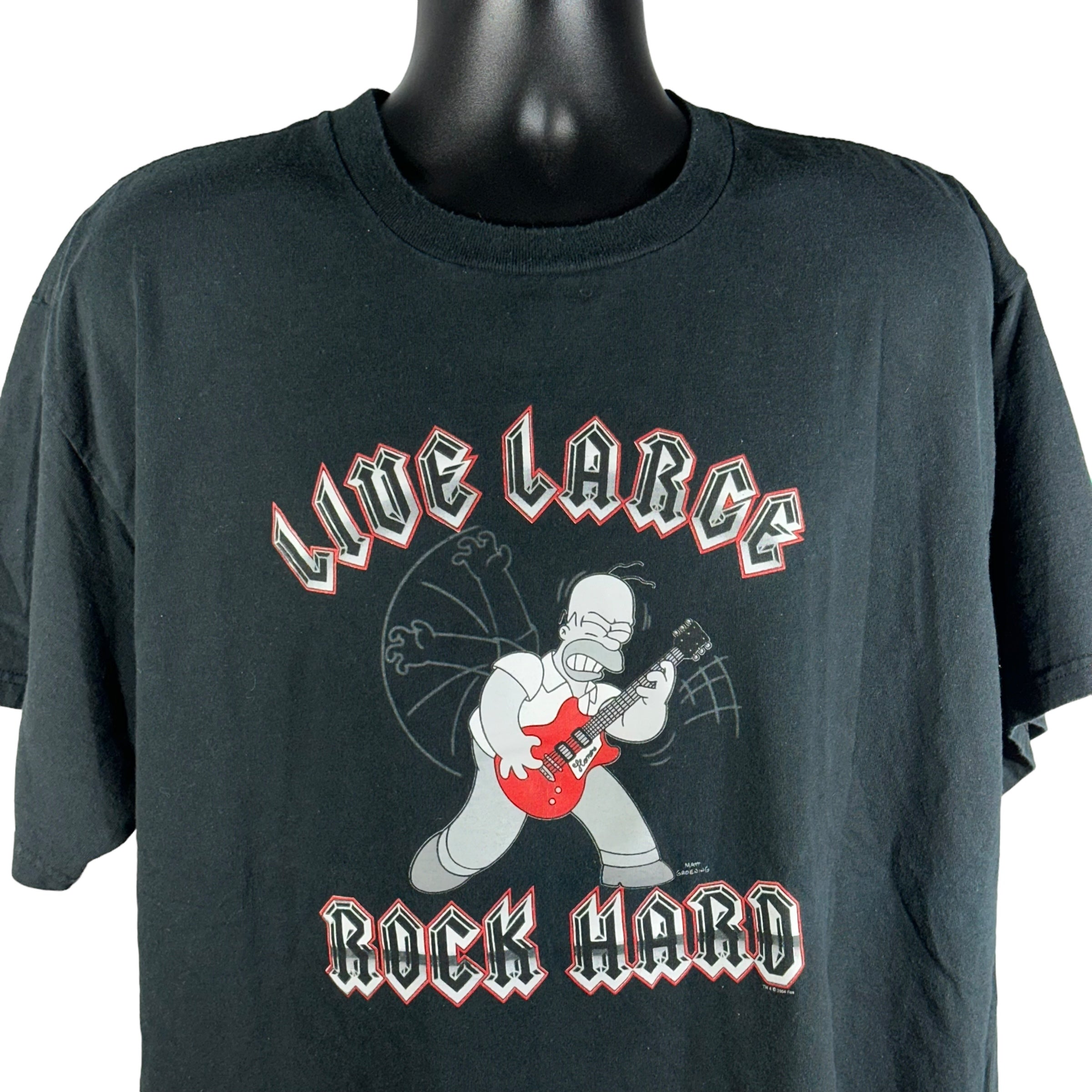 Vintage "Live Large Rock Hard" Homer Simpson Tee