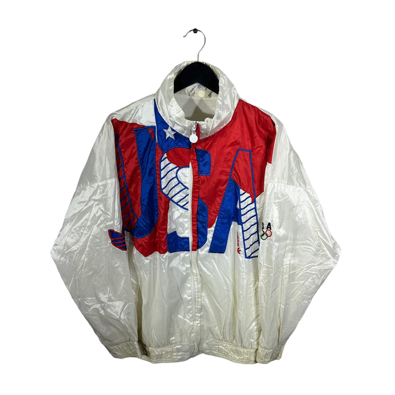 Vintage Adidas USA Distressed Nylon Jacket