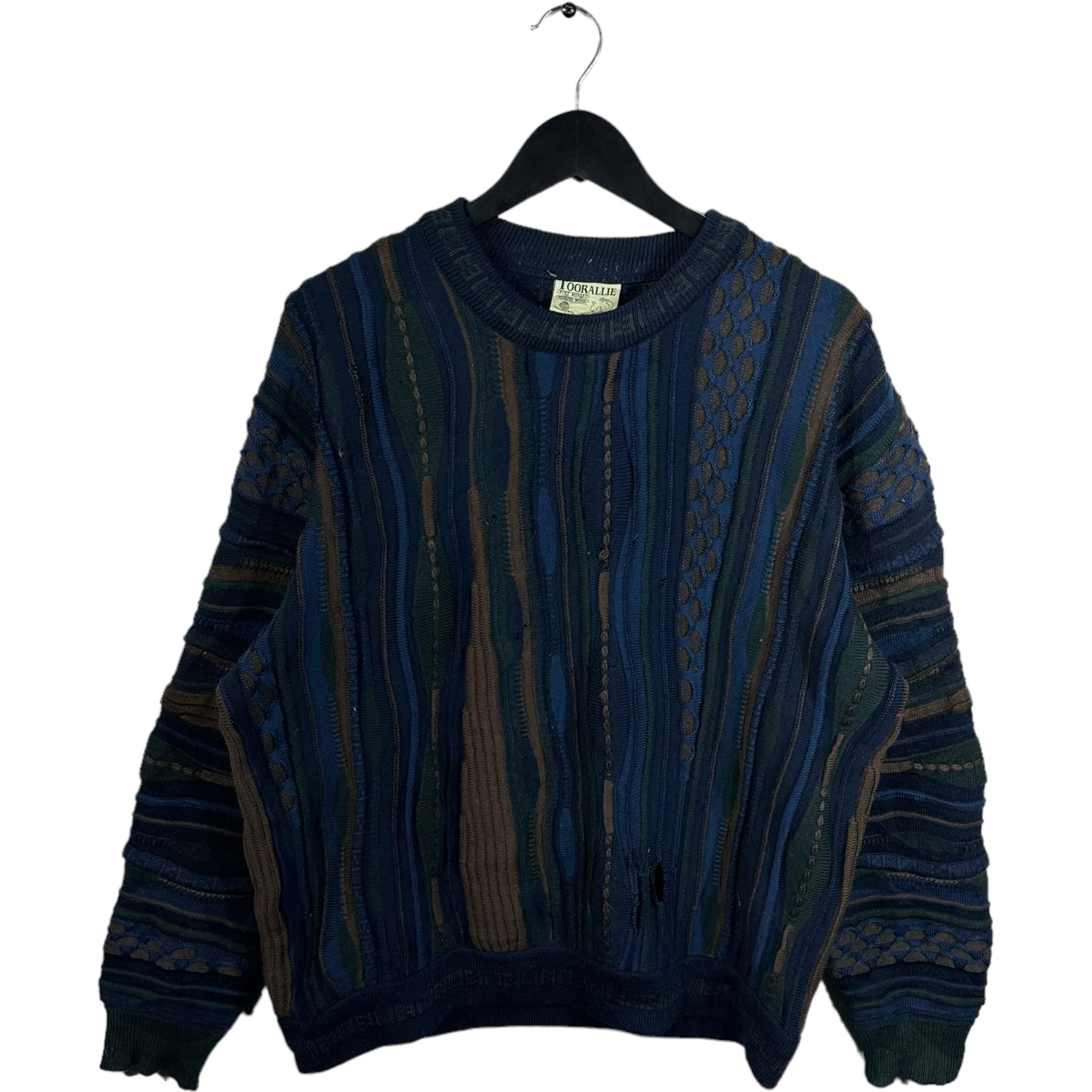 Vintage Toorallie Vertical Stripe 3D Sweater