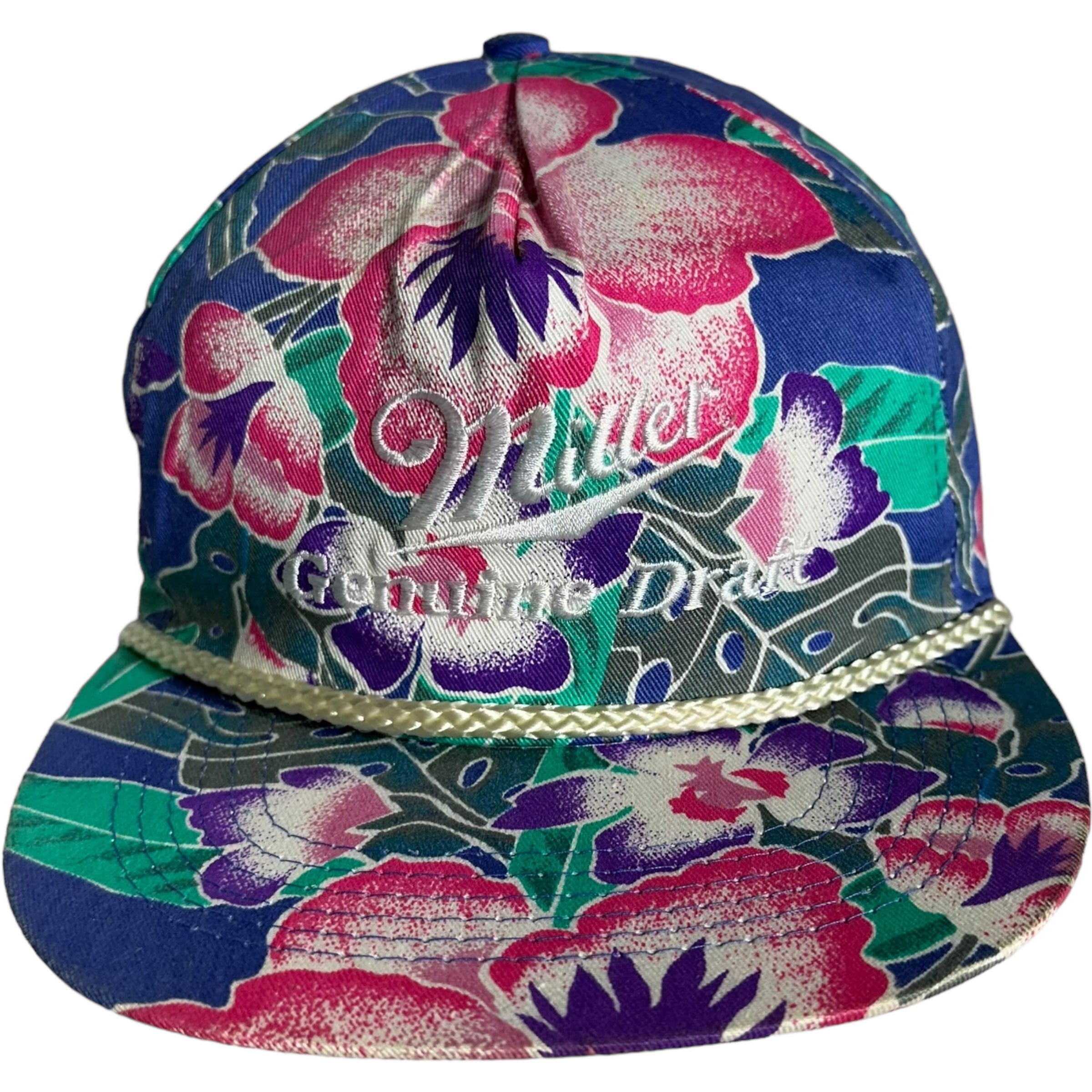 Vintage Miller Floral Print Snapback Hat