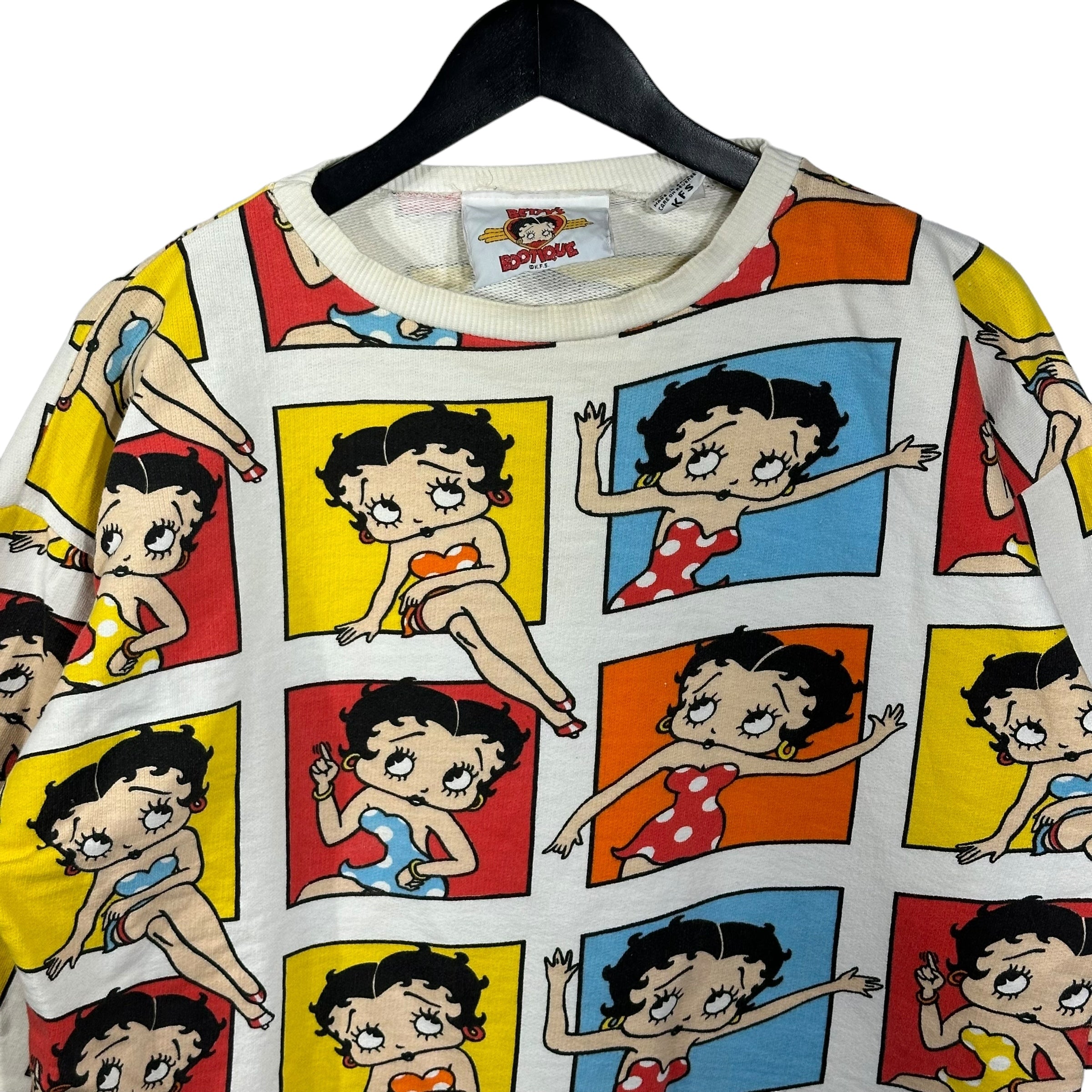 Vintage Betty Boop All Over Print Crewneck