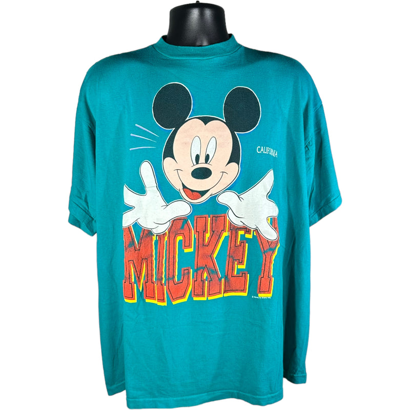 Vintage California Mickey Mouse Paint Stained Tee