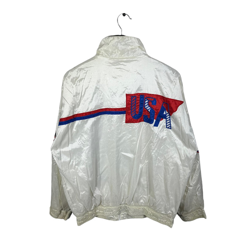 Vintage Adidas USA Distressed Nylon Jacket