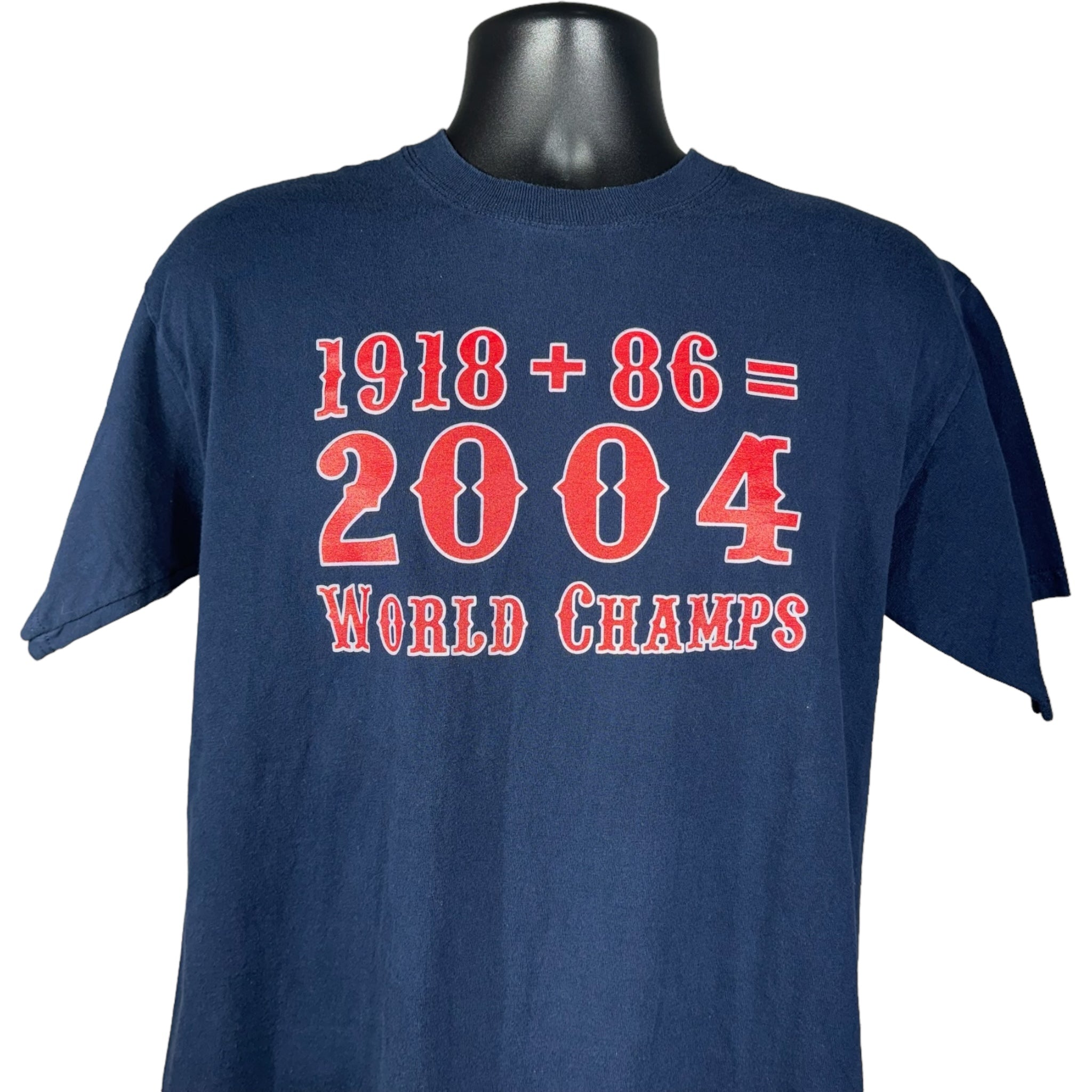 Vintage Red Sox "1918 + 86 = 2004" World Champs Tee