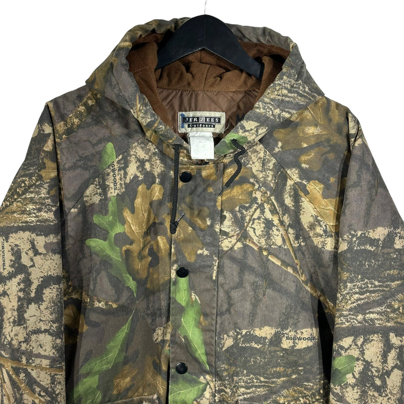 Vintage Jerzees Outdoors Full Zip Tree Camo Jacket