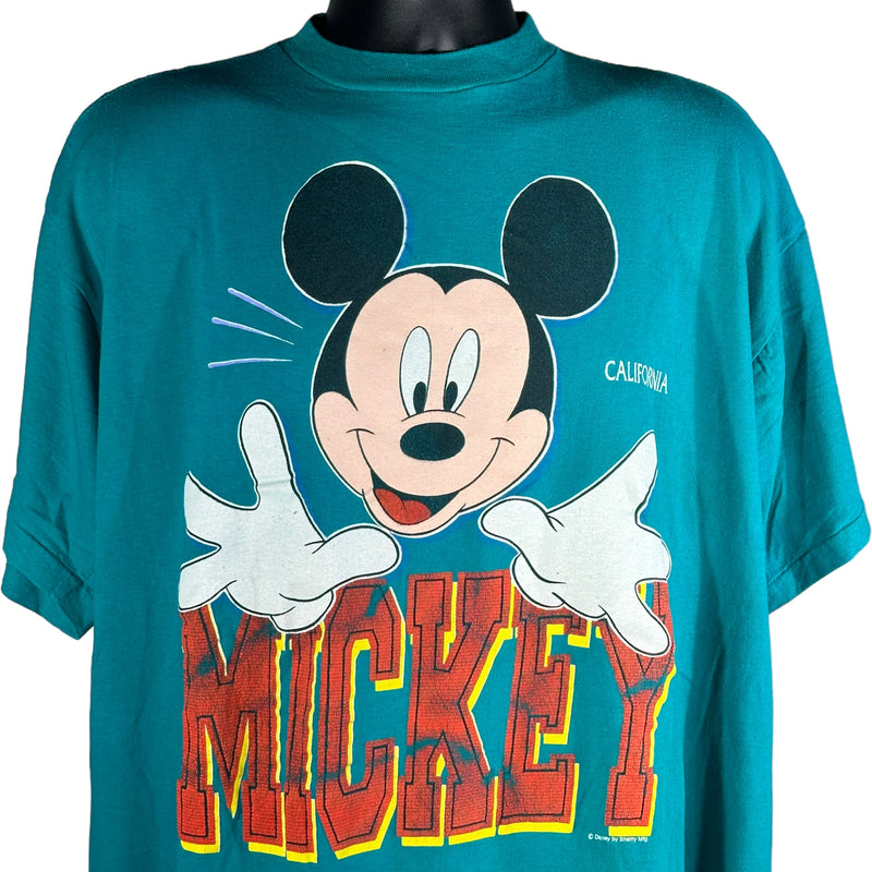 Vintage California Mickey Mouse Paint Stained Tee