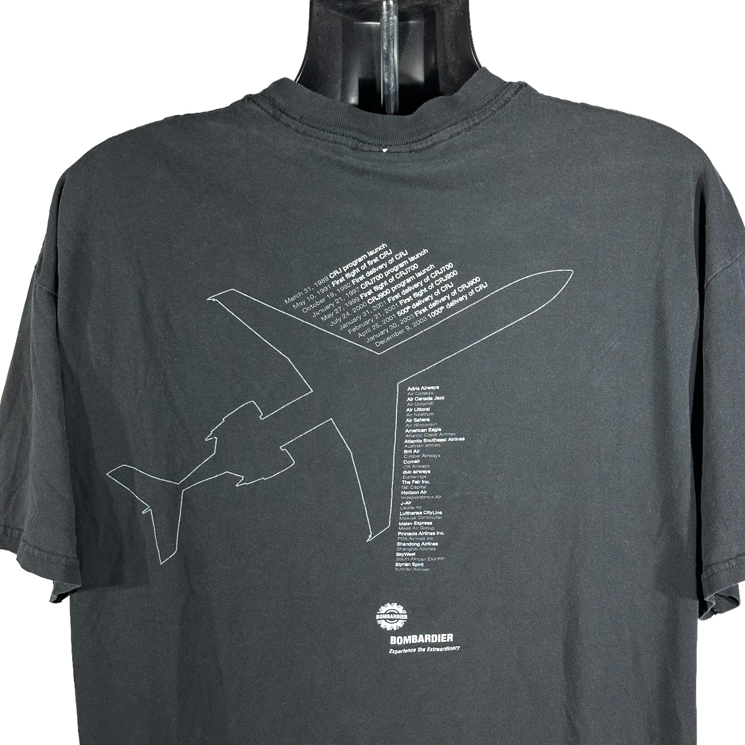 Vintage Bombardier CRJ 1000 Airplane Tee