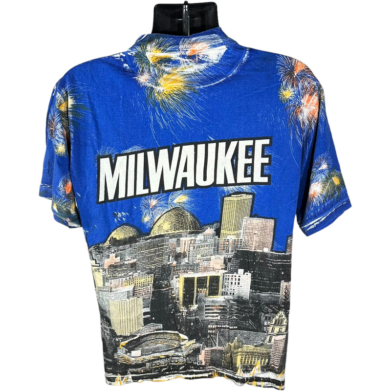 Vintage AOP Milwaukee City Tee