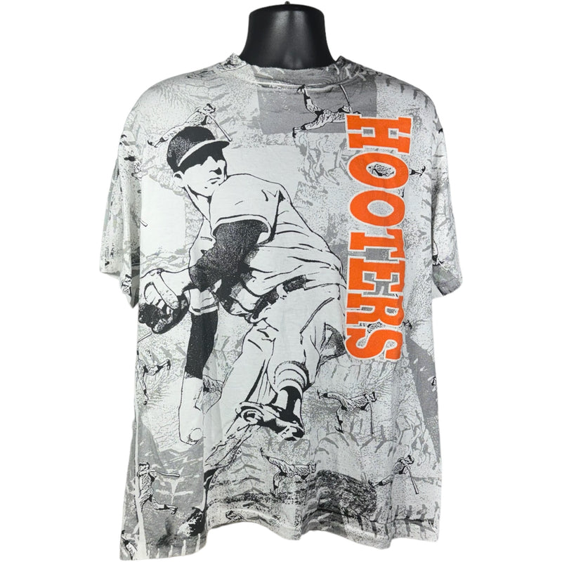 Vintage Hooters Baseball AOP Tee