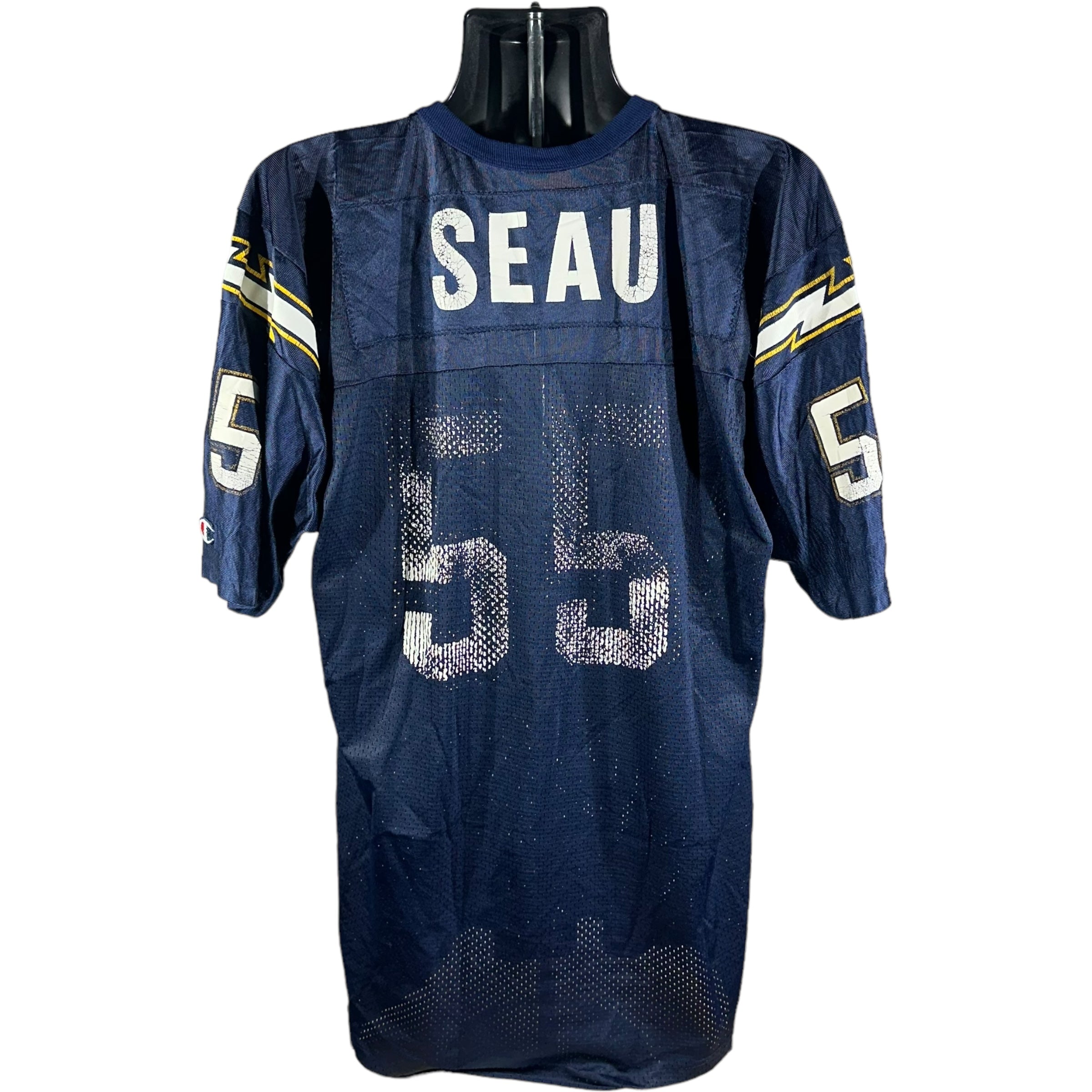 Vintage San Diego Chargers #55 Junior Seau Champion Jersey