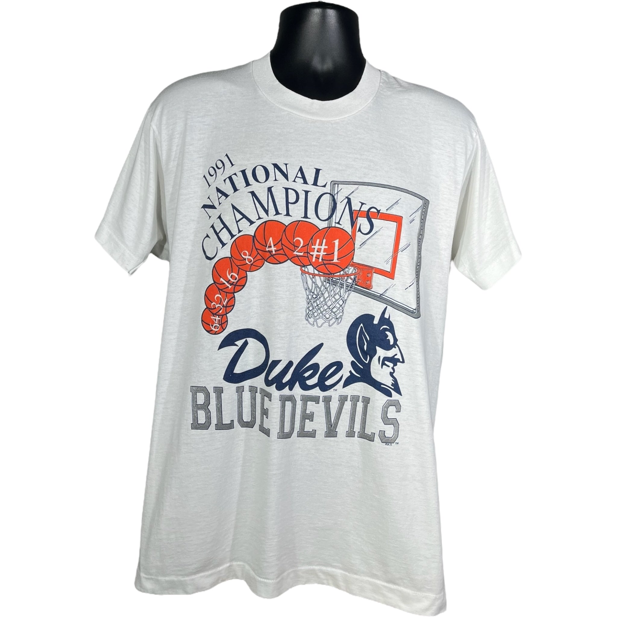 Vintage Duke Blue Devils Basketball National Champions Tee 1991
