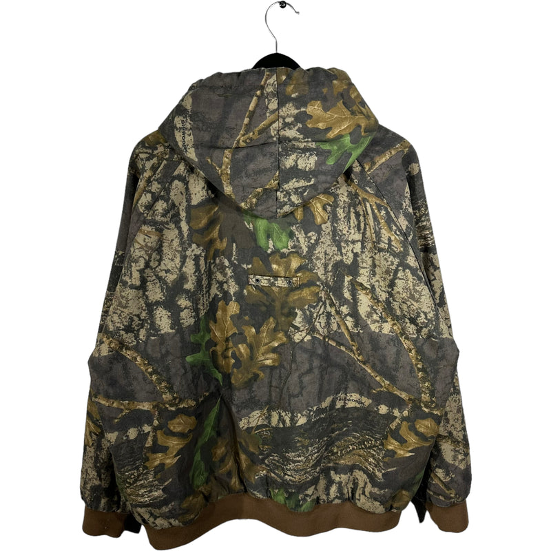 Vintage Jerzees Outdoors Full Zip Tree Camo Jacket