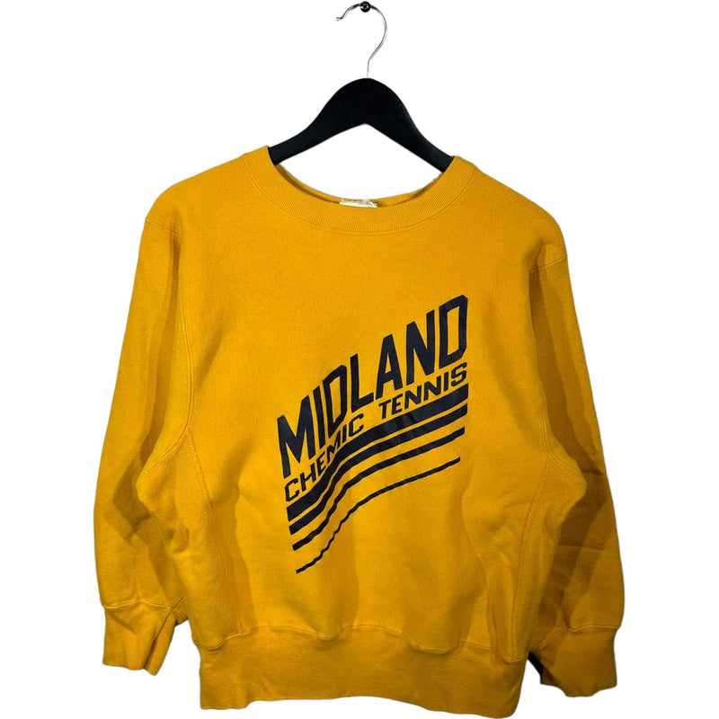 Vintage Champion Reverse Weave Warmup Midland Chemical Tennis Crewneck