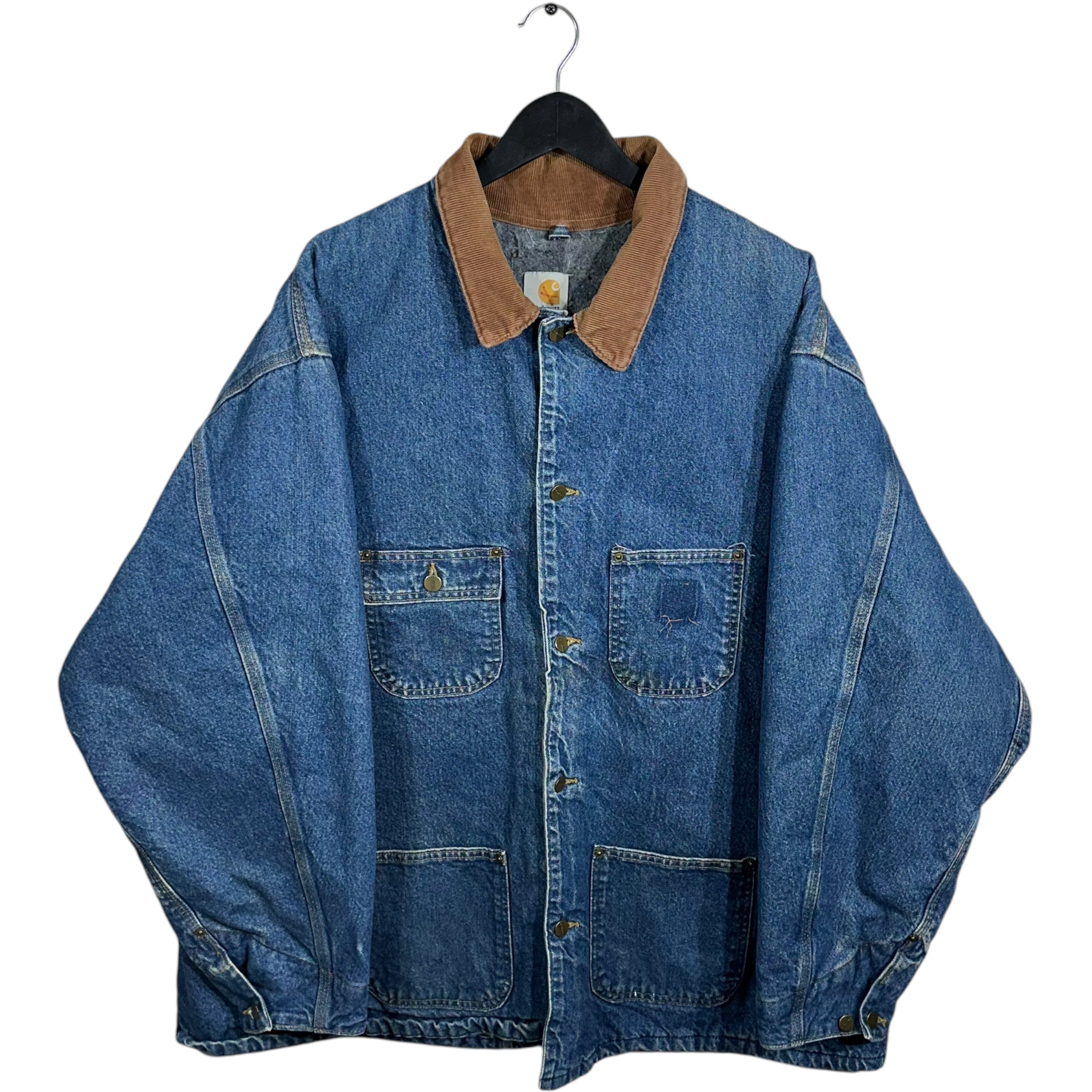 Vintage Carhartt Flannel Lined Denim Chore Jacket
