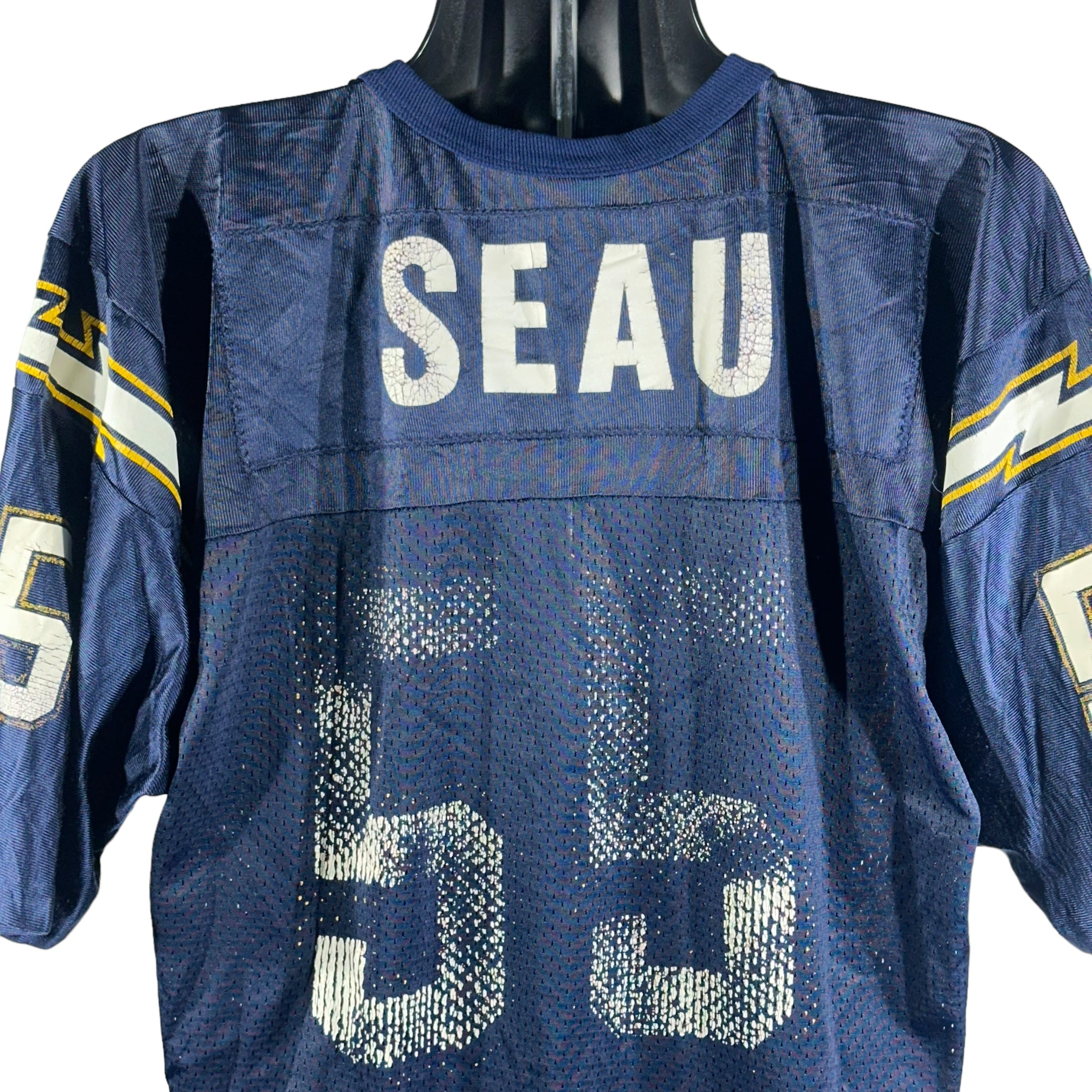 Vintage San Diego Chargers #55 Junior Seau Champion Jersey