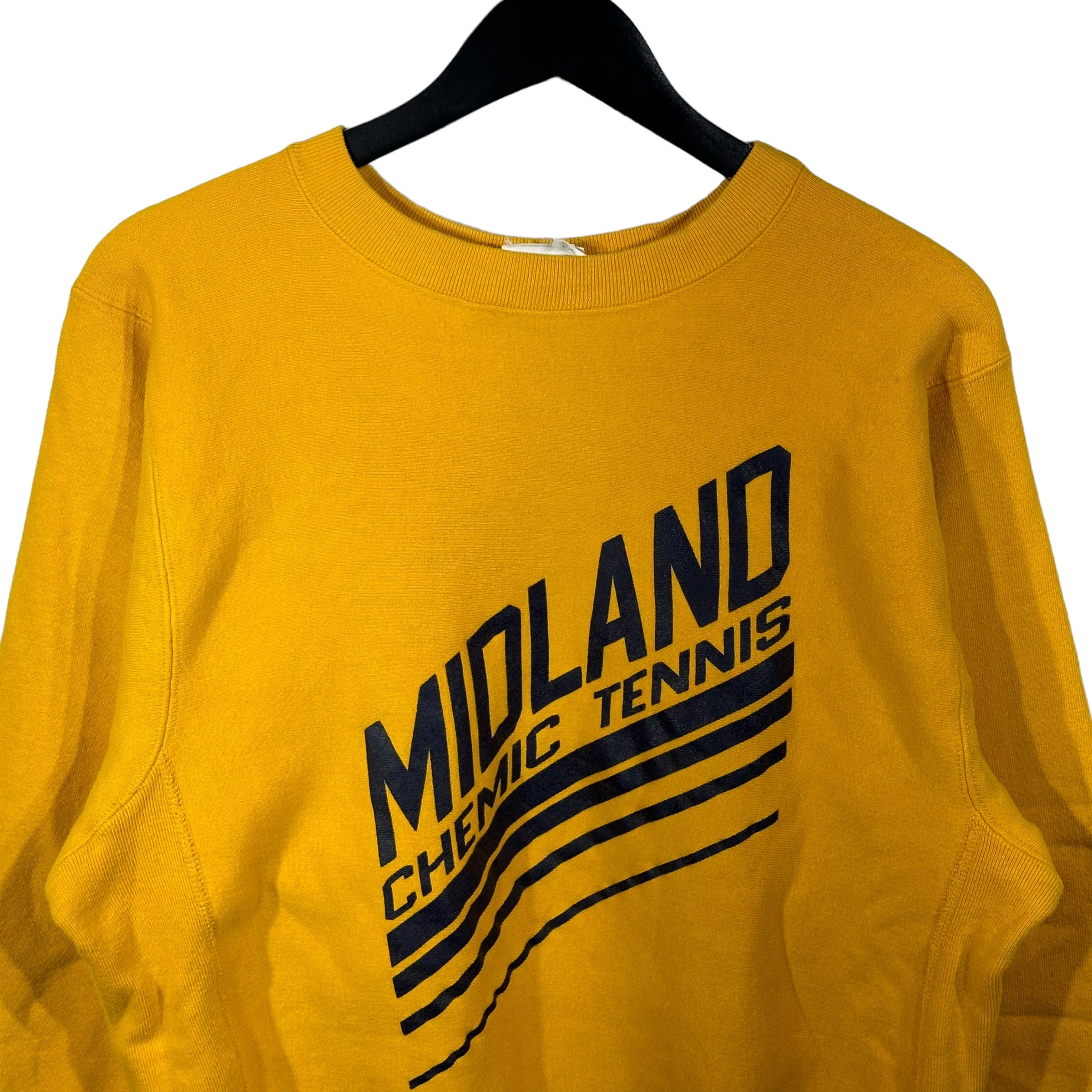 Vintage Champion Reverse Weave Warmup Midland Chemical Tennis Crewneck