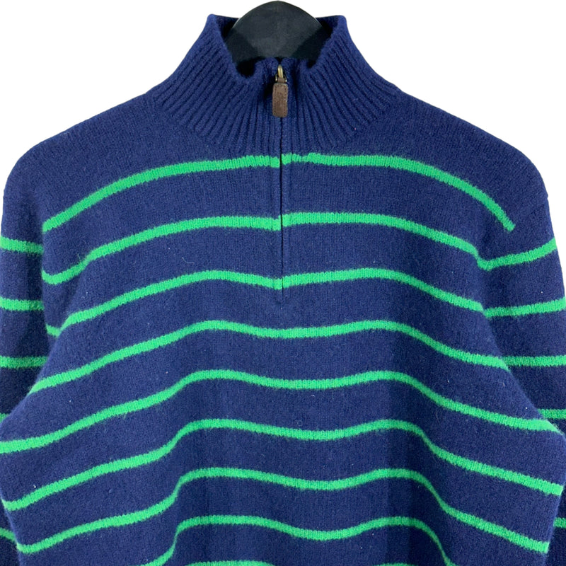 Vintage Polo Ralph Lauren Striped Knit 1/4 Zip Sweater